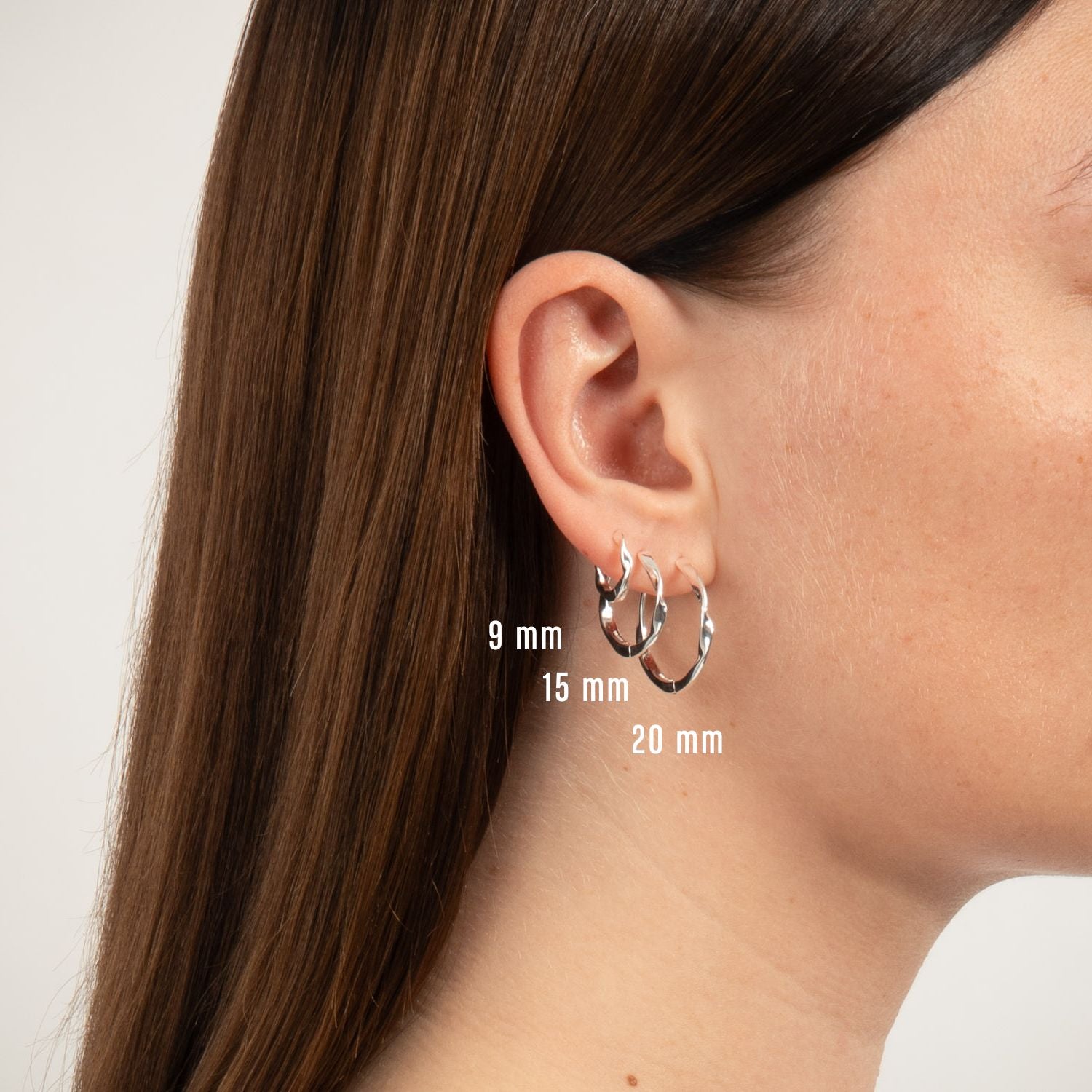 LuvaLu Jewellery - La Havre øreringe, Medio - Sølv