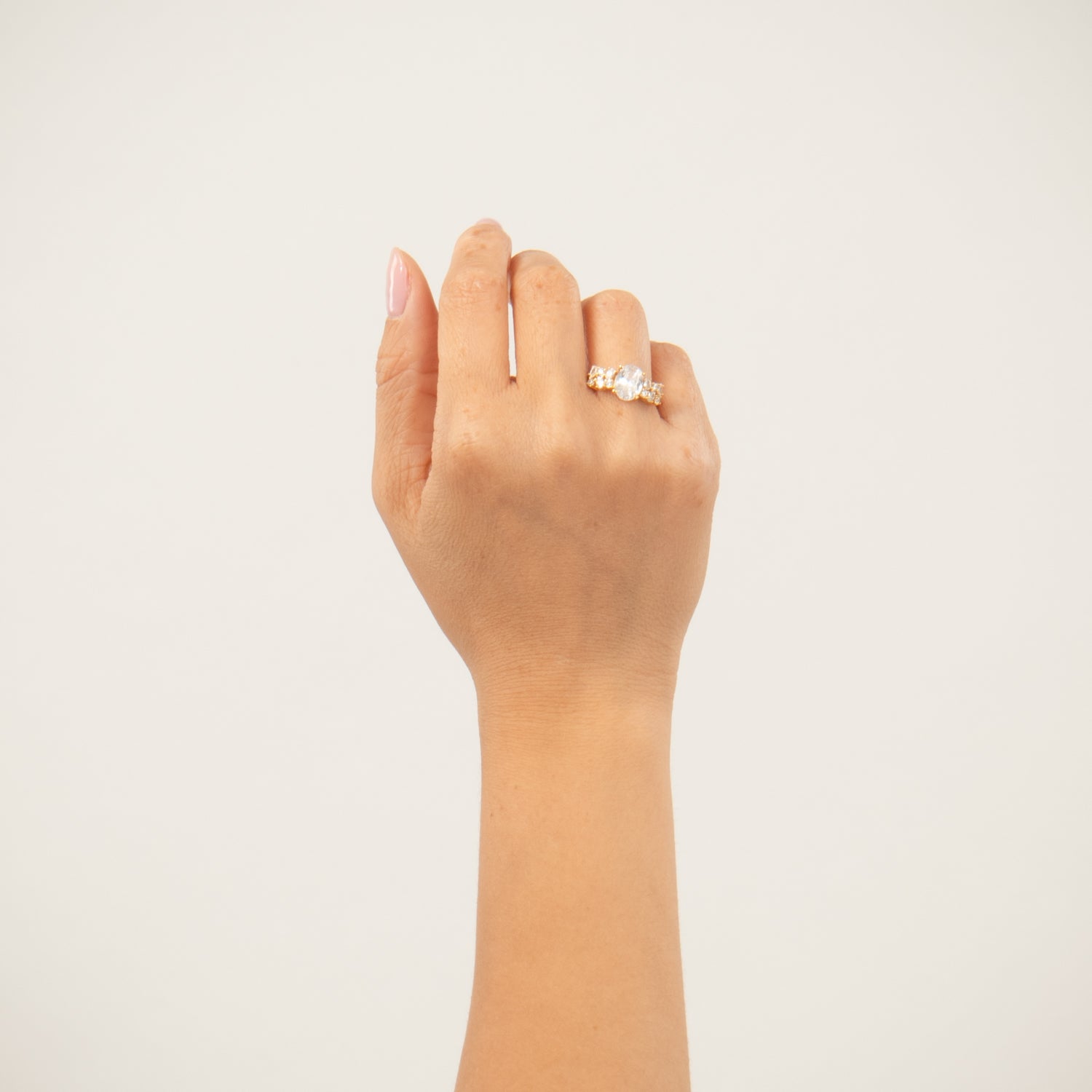 View Jewellery - Madonna ring, zirkonia - Forgyldt sølv