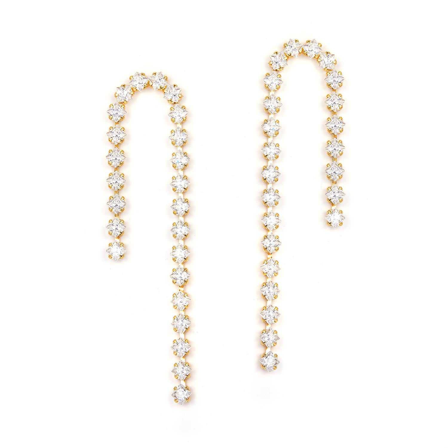 Vibholm X Julie Elgaard - Limited edition Shimmer øreringe, zirkonia - Forgyldt sølv