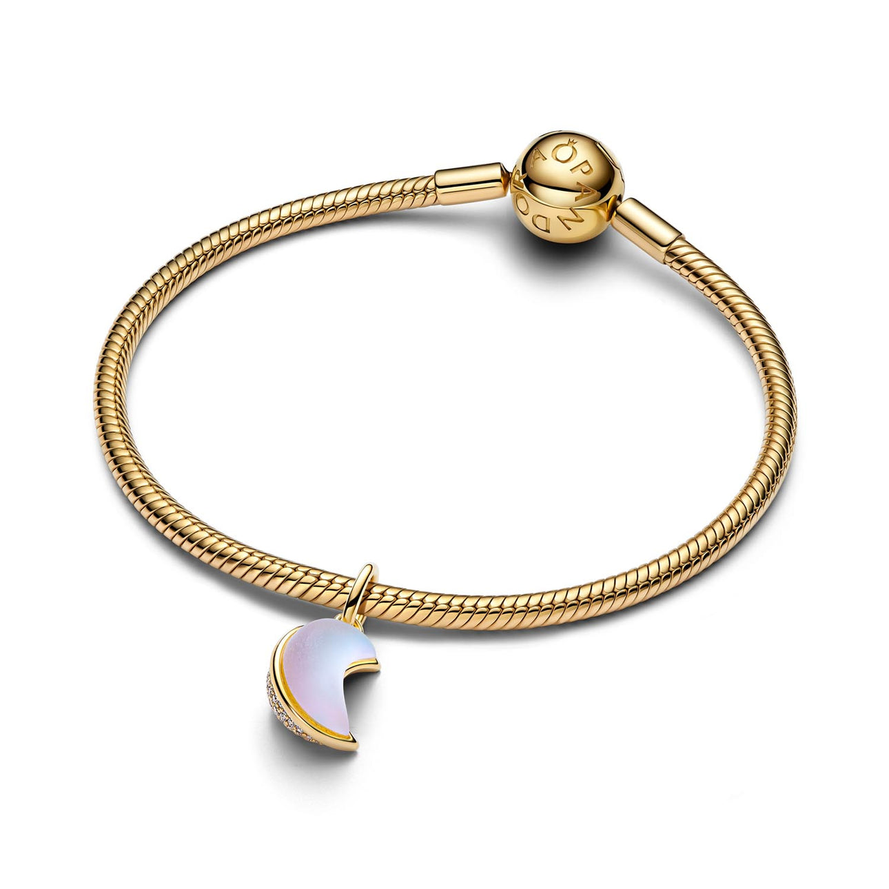 Pandora - Sparkling Crescent Moon Dangle charm - 764275C01 | 449,50 kr ...