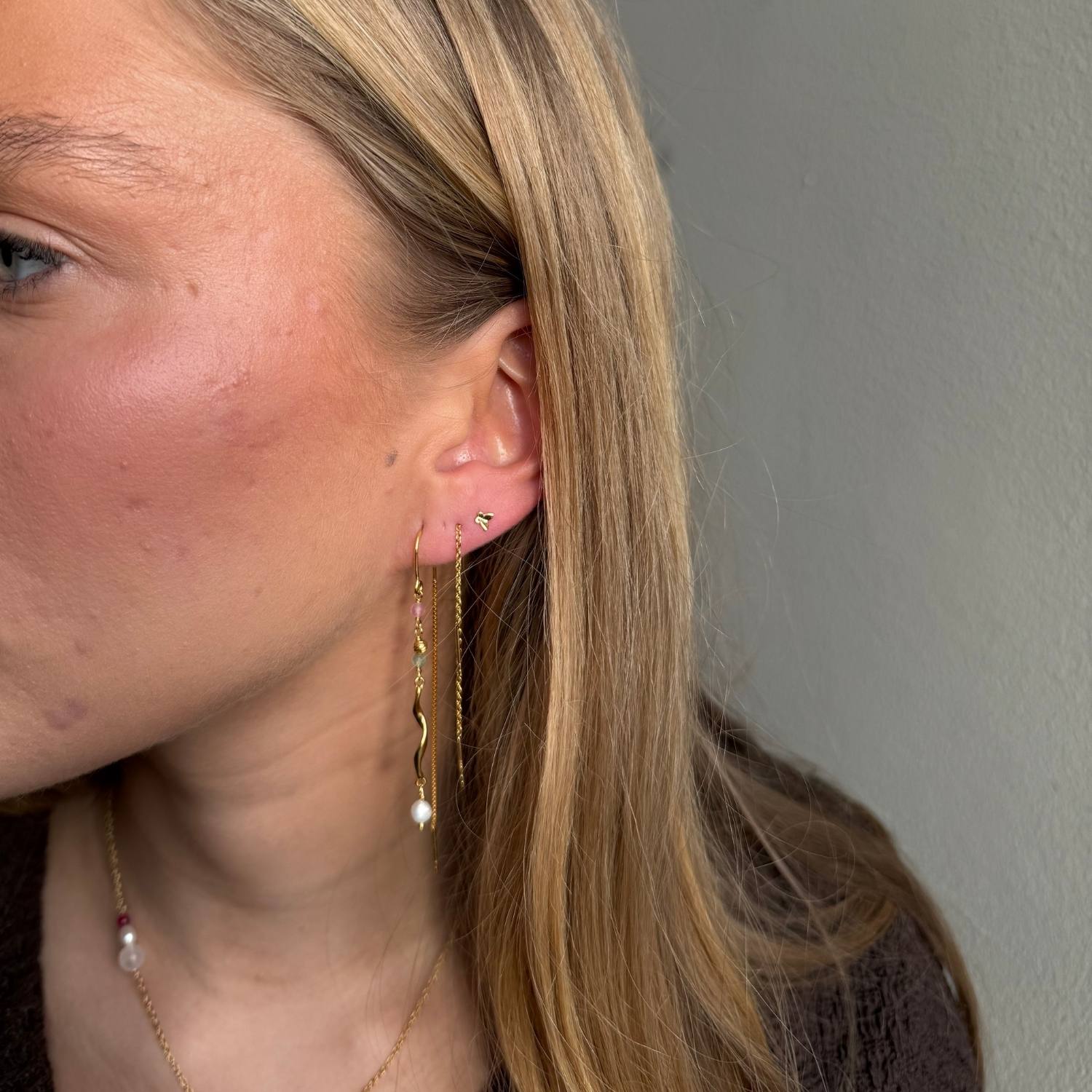 LuvaLu Jewellery - Dahlia Spiral øreringe - Forgyldt sølv