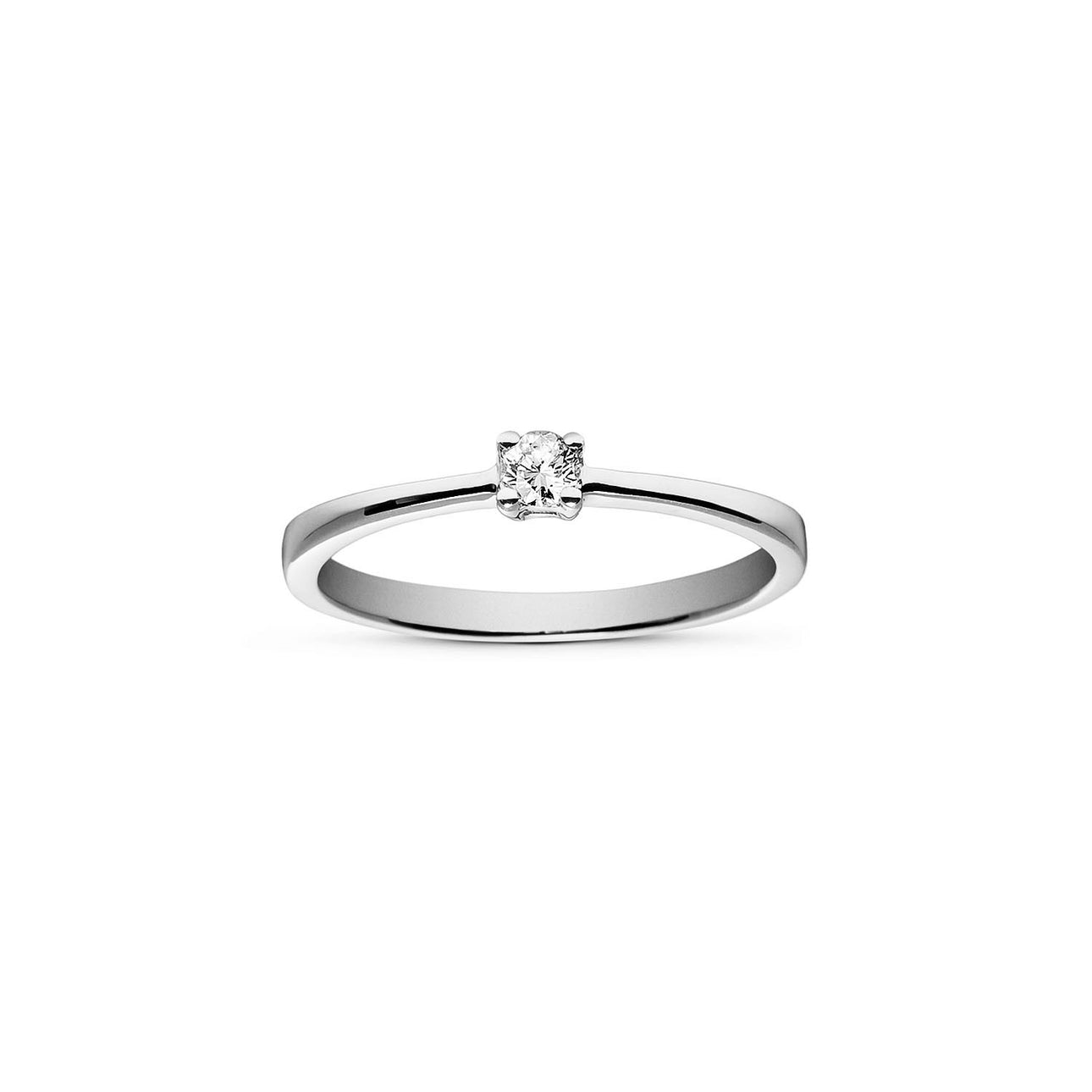 Diamond Collection - Ring, 1x0,09 ct. w/si - 14 kt. hvidguld | 4.999,00 ...