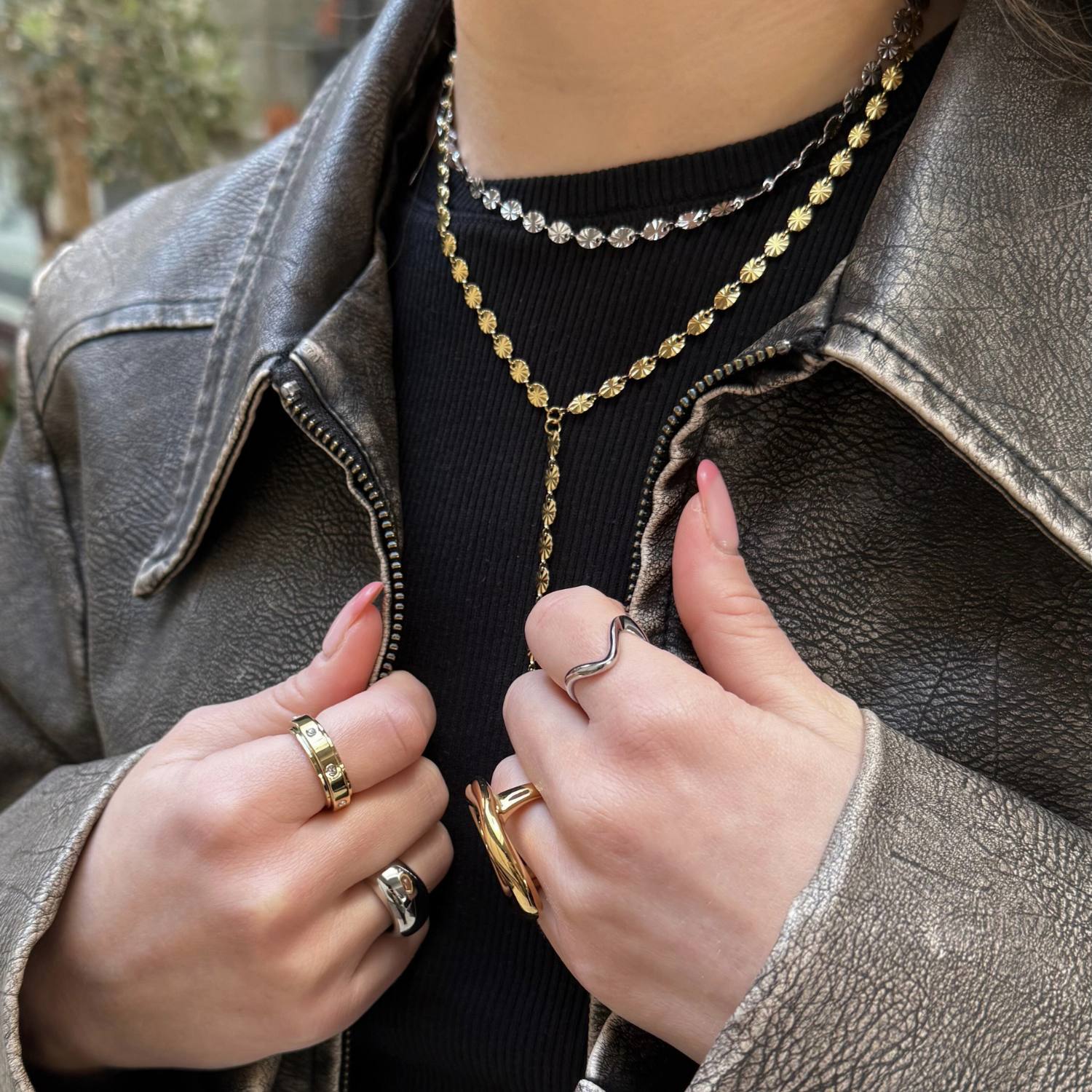 Baía Jewellery - Raio halskæde, 38-43 cm - Rustfrit stål