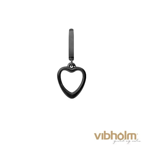 Christina Jewelry & Watches - Big Heart Charm - ruthineret sølv