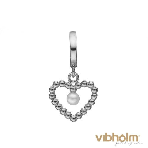 Christina Jewelry & Watches - Bubbly Pearl Love Charm - sølv