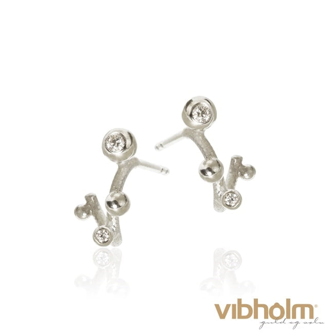Dulong Fine Jewelry - Delphis Øreringe - sterlingsølv m/brillanter DEL1-F2050