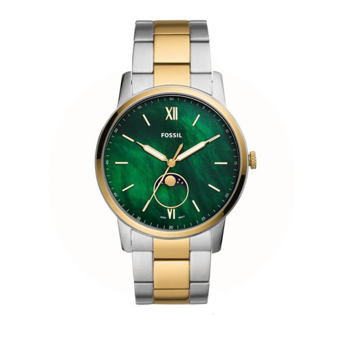 Fossil - The Minimalist Moonphase Herreur - bicolor stål FS5572