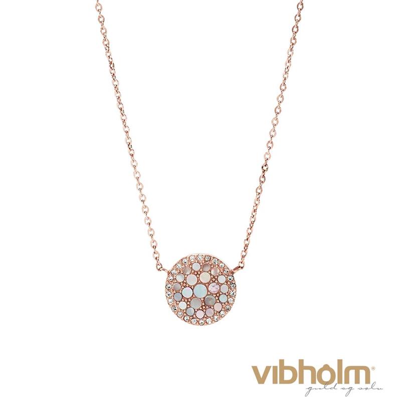 Fossil - Vintage Glitz Halskæde - rosaforgyldt stål JF01740791