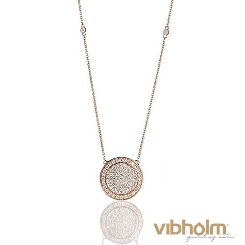 Christine Hvelplund - Globe Vedhæng - 18 karat rosaguld m/hvide diamanter