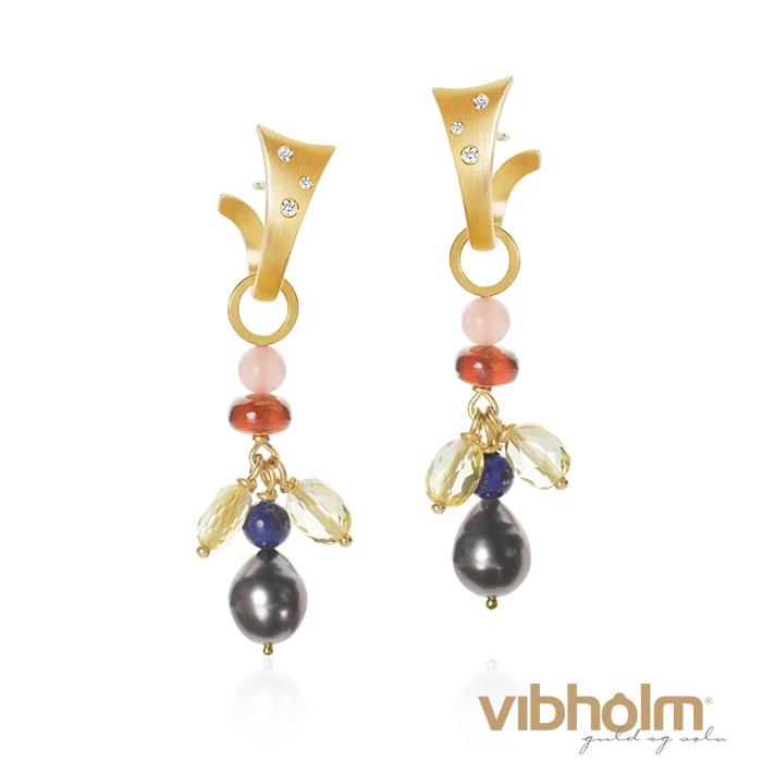 Dulong Fine Jewelry - Piccolo Vedhæng, par - 18 kt. guld m/ædelsten PIC2_A1114